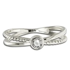 Balia Damen Ring aus 333 Weißgold mit Zirkonia Gr.60 BGR053W60