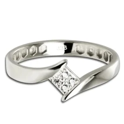 Balia Damen Ring aus 333 Weißgold mit Zirkonia Gr.60 BGR054W60