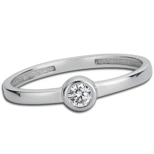 Balia Damen Ring aus 333 Weißgold mit Zirkonia Gr.54 BGR006W54