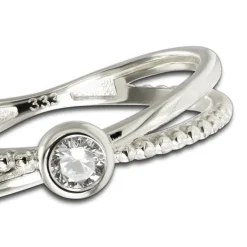 Balia Damen Ring aus 333 Weißgold mit Zirkonia Gr.60 BGR053W60