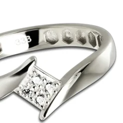 Balia Damen Ring aus 333 Weißgold mit Zirkonia Gr.60 BGR054W60