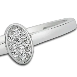 Balia Damen Ring aus 333 Weißgold mit Zirkonia Gr.56 BGR001W56