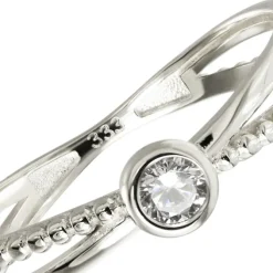 Balia Damen Ring aus 333 Weißgold mit Zirkonia Gr.54 BGR053W54