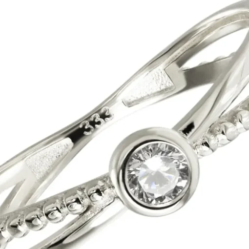 Balia Damen Ring aus 333 Weißgold mit Zirkonia Gr.54 BGR053W54