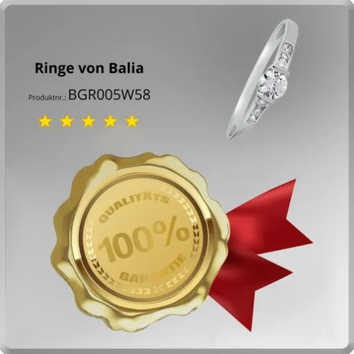 Balia Damen Ring aus 333 Weißgold mit Zirkonia Gr.58 BGR005W58