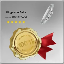 Balia Damen Ring aus 333 Weißgold mit Zirkonia Gr.54 BGR002W54