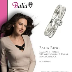 Balia Damen Ring aus 333 Weißgold mit Zirkonia Gr.60 BGR053W60