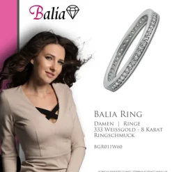 Balia Damen Ring aus 333 Weißgold mit Zirkonia Gr.60 BGR011W60