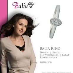 Balia Damen Ring aus 333 Weißgold mit Zirkonia Gr.56 BGR001W56