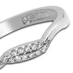 Balia Damen Ring Welle aus 333 Weißgold mit Zirkonia Gr.60 BGR016W60