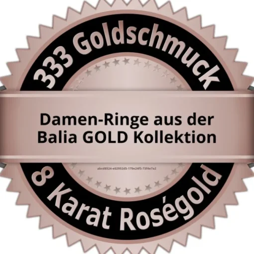 Balia Damen Ring Welle aus 333 Rosegold mit Zirkonia Gr.56 BGR016R56