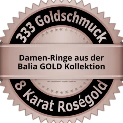 Balia Damen Ring Welle aus 333 Rosegold mit Zirkonia Gr.60 BGR016R60