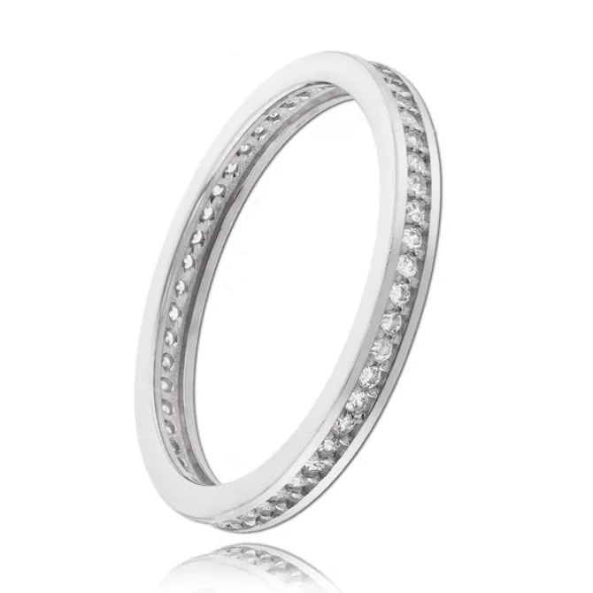 Balia Damen Ring Zirkonia einreihig Weißgold Gr.56 BGR025W56