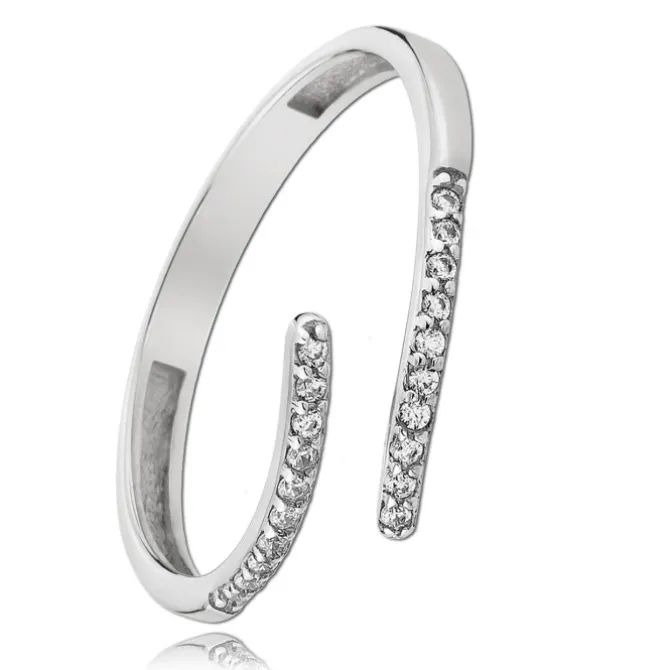 Balia Damen Ring Zirkonia Line aus 333 Weißgold Gr.56 BGR027W56