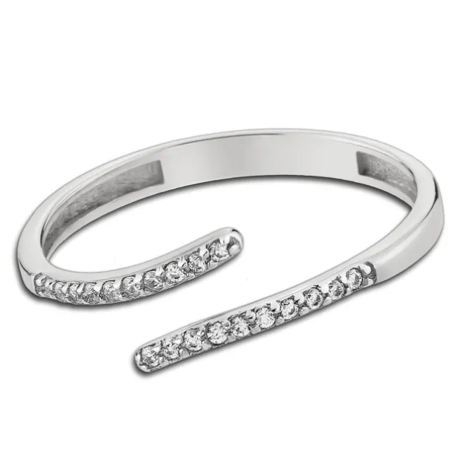 Balia Damen Ring Zirkonia Line aus 333 Weißgold Gr.56 BGR027W56