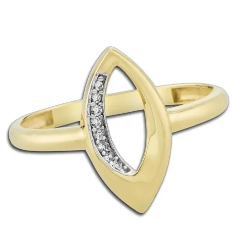 Balia Damen Ring Zirkonia Oval aus 333 Gelbgold Gr.54 BGR029G54