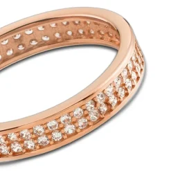 Balia Damen Ring Zirkonia zweireihig Rosegold Gr.56 BGR021R56