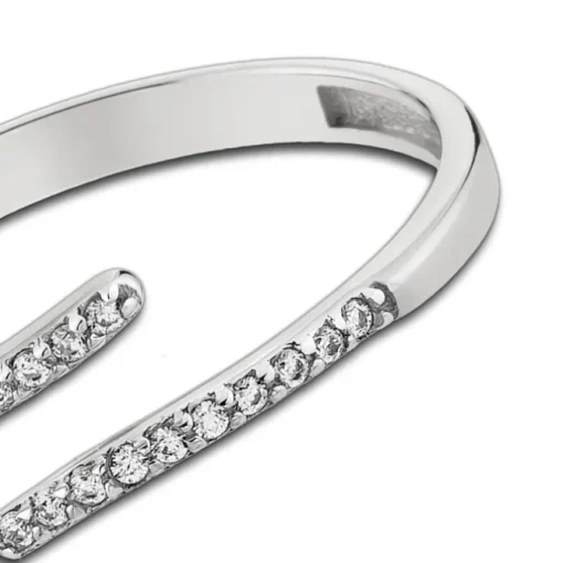 Balia Damen Ring Zirkonia Line aus 333 Weißgold Gr.54 BGR027W54