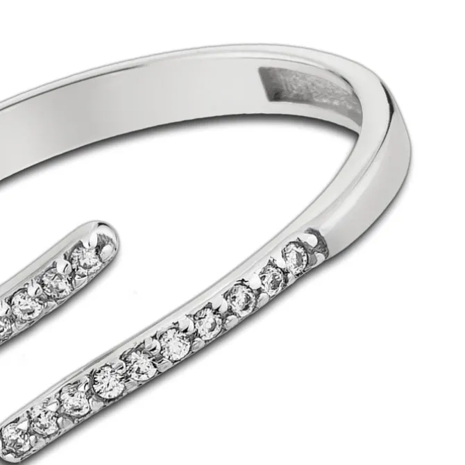 Balia Damen Ring Zirkonia Line aus 333 Weißgold Gr.56 BGR027W56