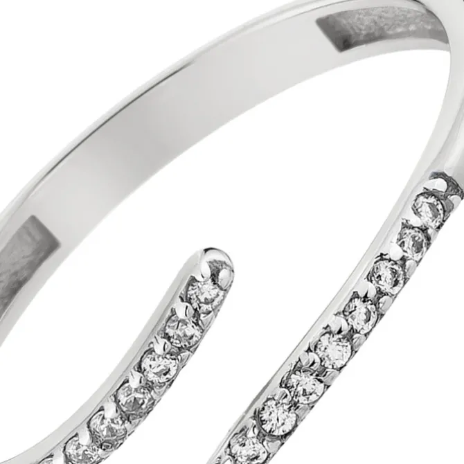 Balia Damen Ring Zirkonia Line aus 333 Weißgold Gr.56 BGR027W56