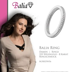 Balia Damen Ring Zirkonia einreihig Weißgold Gr.56 BGR025W56