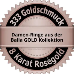 Balia Damen Ring Zirkonia einreihig Rosegold Gr.58 BGR025R58