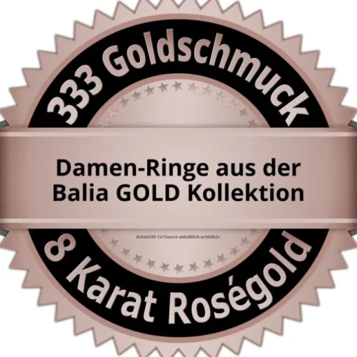 Balia Damen Ring Zirkonia aus 333 Rosegold Gr.56 BGR025R56 BGR026R56