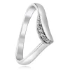 Balia Damen Wave Ring aus 925 Silber Zirkonia weiß Gr.56 BAR026W56