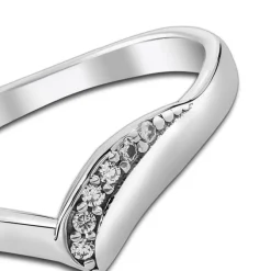 Balia Damen Wave Ring aus 925 Silber Zirkonia weiß Gr.56 BAR026W56