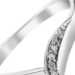 Balia Damen Wave Ring aus 925 Silber Zirkonia weiß Gr.56 BAR026W56