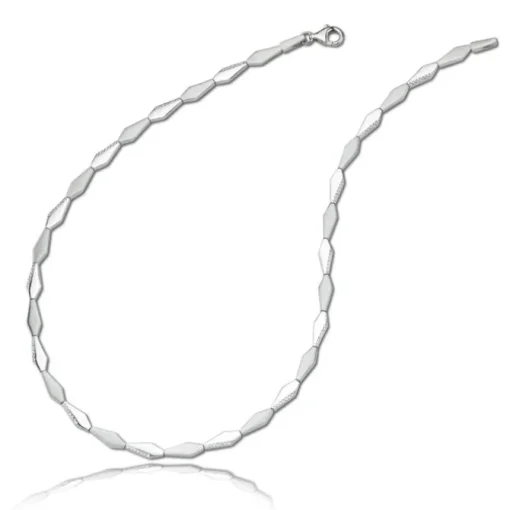 Balia Halskette für Damen matt glanz Zirkonia 925Silber 45cm BAK009S45