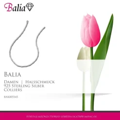Balia Halskette für Damen matt-glanz aus 925 Silber 45.5cm BAK005S45