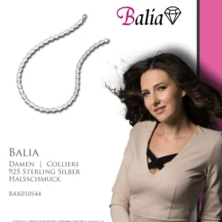 Balia Halskette für Damen matt glanz 925 Silber 44,5cm BAK010S44