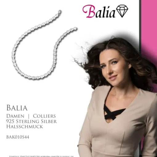 Balia Halskette für Damen matt glanz 925 Silber 44,5cm BAK010S44