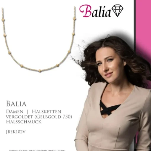 Balia Halskette plain Karabinerverschluss Balia Halsketten JBEK102V