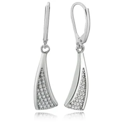 Balia Ohrhänger für Damen glanz Zirkonia aus 925er Silber BAO0017SW