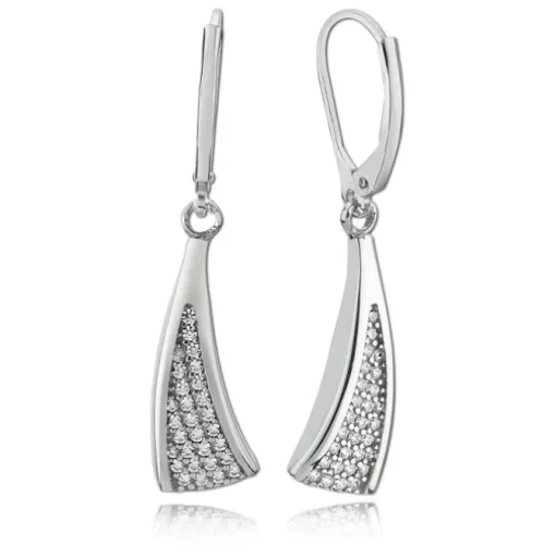 Balia Ohrhänger für Damen glanz Zirkonia aus 925er Silber BAO0017SW