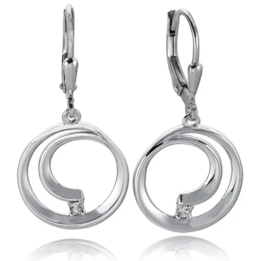 Balia Ohrhänger für Damen glanz Zirkonia 925er Silber BAO0057SW