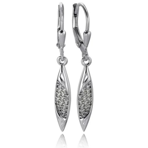 Balia Ohrhänger für Damen glanz Zirkonia 925er Silber BAO0063SW