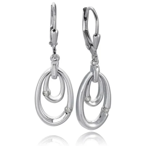 Balia Ohrhänger für Damen glanz Zirkonia 925er Silber BAO0068SW
