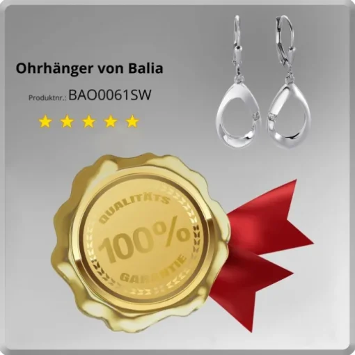 Balia Ohrhänger für Damen glanz Zirkonia 925er Silber BAO0061SW