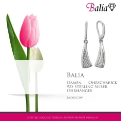 Balia Ohrhänger für Damen glanz Zirkonia aus 925er Silber BAO0017SW