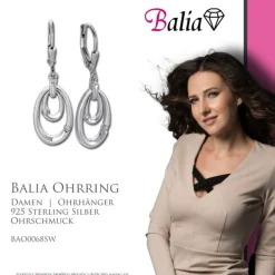 Balia Ohrhänger für Damen glanz Zirkonia 925er Silber BAO0068SW