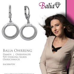 Balia Ohrhänger für Damen glanz Zirkonia 925er Silber BAO0069SW