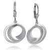 Balia Ohrhänger für Damen matt glanz Zirkonia 925er Silber BAO0054SW
