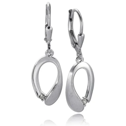 Balia Ohrhänger für Damen matt glanz Zirkonia 925er Silber BAO0059SW