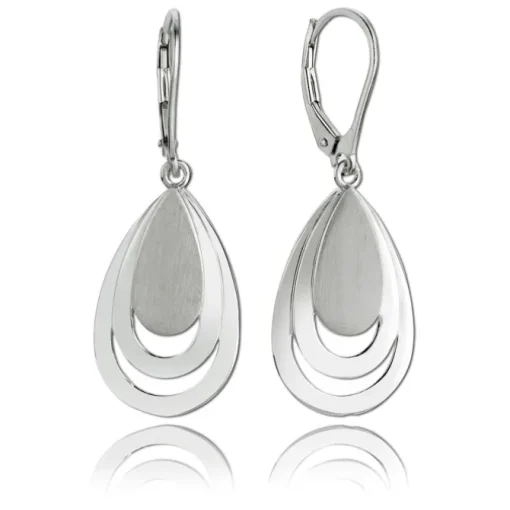 Balia Ohrhänger für Damen matt glanz aus 925 Sterling Silber BAO0039SP