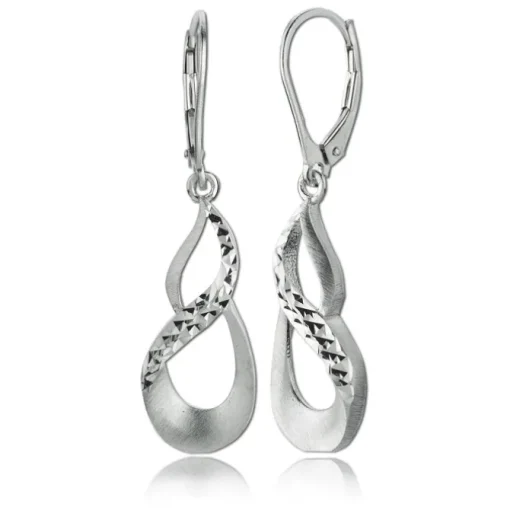 Balia Ohrhänger für Damen matt diamantiert aus 925er Silber BAO0041SO