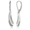 Balia Ohrhänger für Damen matt glanz Zirkonia 925er Silber BAO0031SW