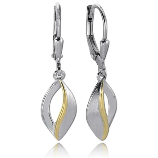 Balia Ohrhänger für Damen matt glanz Zirkonia 925er Silber BAO0064ST